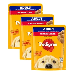 Pedigree Chicken and Liver Chunks in Gravy Adult Dog Wet Food (70g)