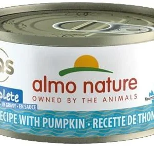 Almo Nature HQS Complete Tuna with Pumpkin in Gravy Canned Cat Food - 2.47 oz Cans - Case of 24