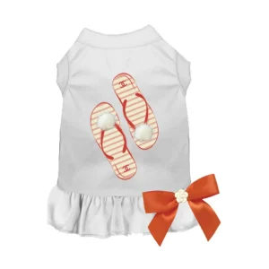 My Favorite Fuzzy Flip Flops Dog Dress by Bark Fifth Avenue
