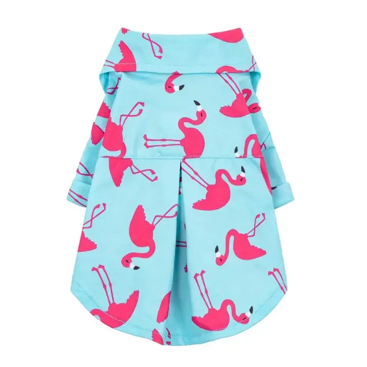 Flamingos Dog Hawaiian Shirt - Image 2