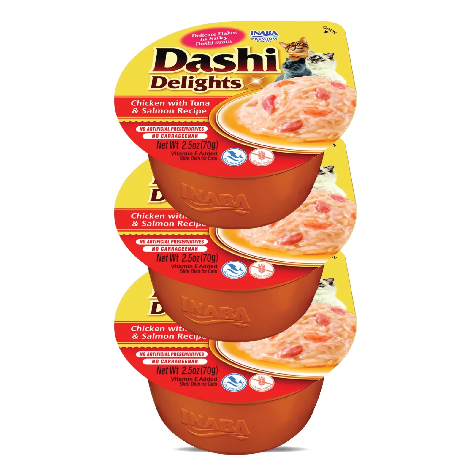Inaba Dashi Delights Chicken with Tuna & Salmon Recipe Cat Wet Food - Image 2