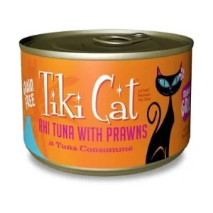 Tiki Cat Manana Grill Canned Cat Food - Ahi Tuna with Prawns - Case of 8