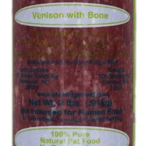 Blue Ridge Beef Frozen Food Venison & Bone Dog Chubs - 2 lb Chub