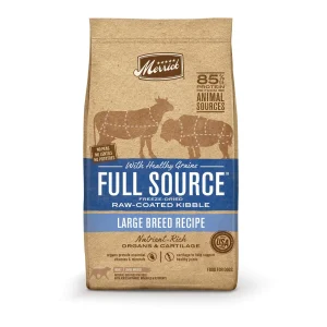 Merrick Full Source Raw-Coated Kibble Large Breed Recipe Dry Dog Food - 20 lb Bag
