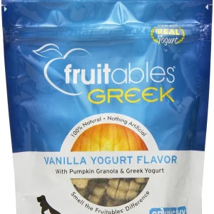 Fruitables Greek Vanilla Yogurt Crunchy Dog Treats - 7 oz Pouch