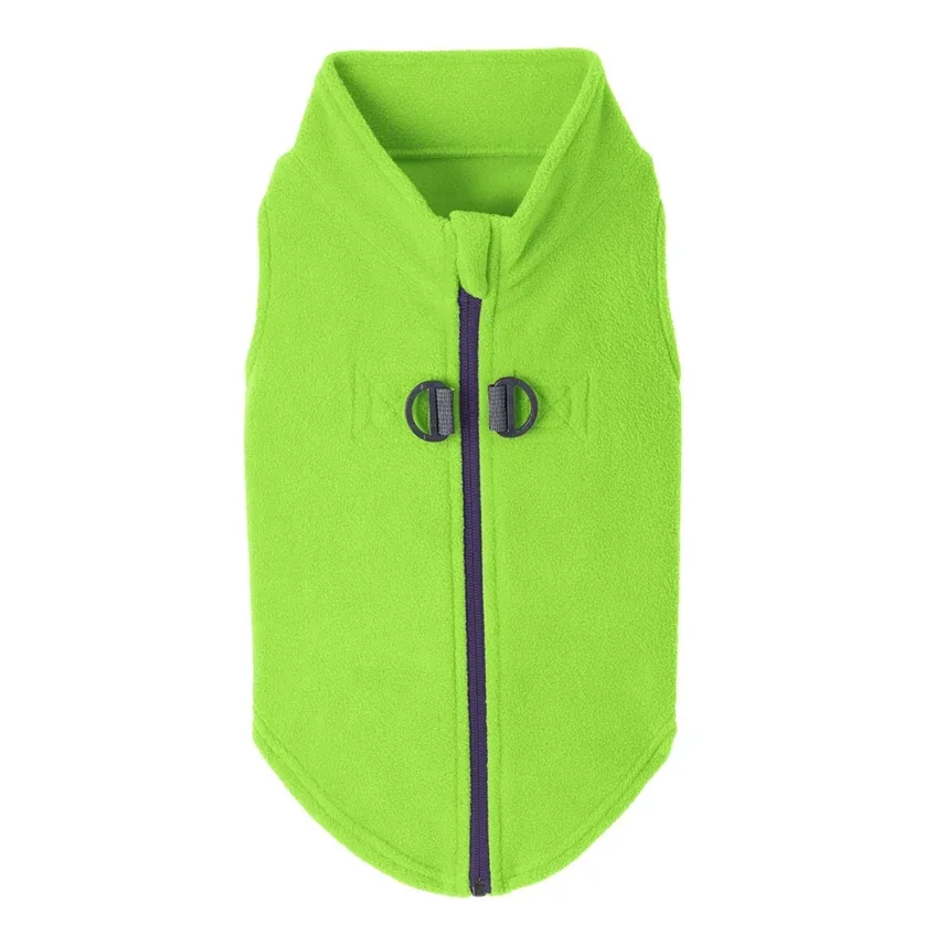 Zip Up Fleece in Lime