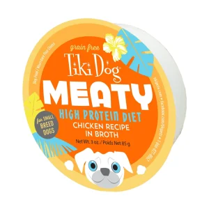 Tiki Dog Meaty Chicken Recipe Prepared Dog Food - 3 oz Cups - Case of 4