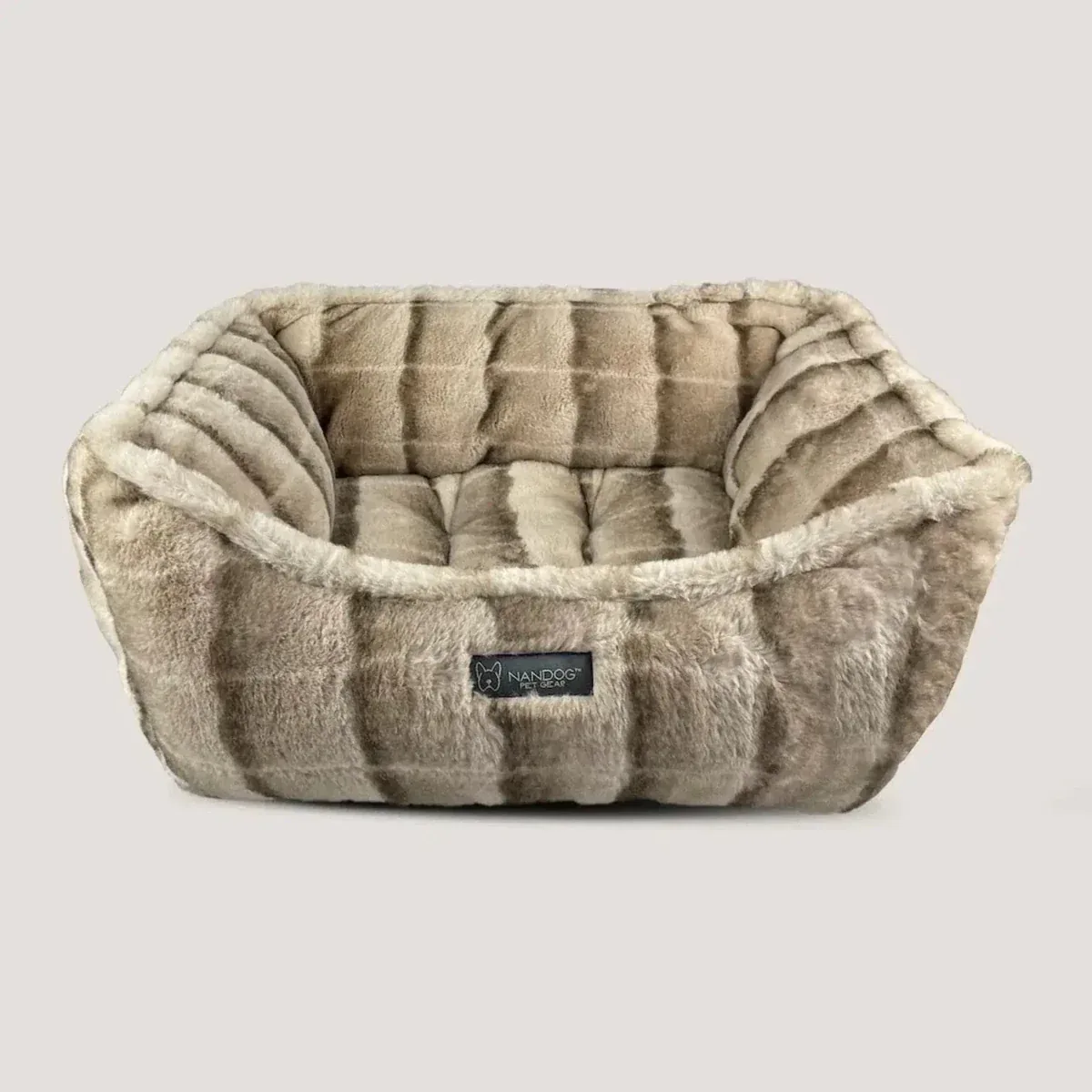 Nandog Pet Gear NANDOG Cloud Reversible Bed, Tan chinchilla - Image 2