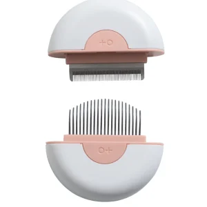 M PETS 2 in 1 Mini Comb for Long Haired Dogs and Cats (Pink)