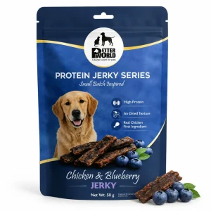 Petter World Chicken & Blueberry Jerky Premium Protein Dog Treats
