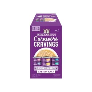 Stella & Chewy's Cravings Morsels Shreds Variety Pack Cat Food 2.8 oz Case of 24