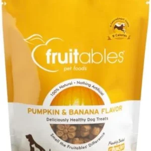 Fruitables Pumpkin & Banana Crunchy Dog Treats - 7 oz Pouch