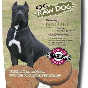 OC Raw Frozen Foods Beef & Produce Patties Raw Frozen Dog Food - 6.5 lb Bag