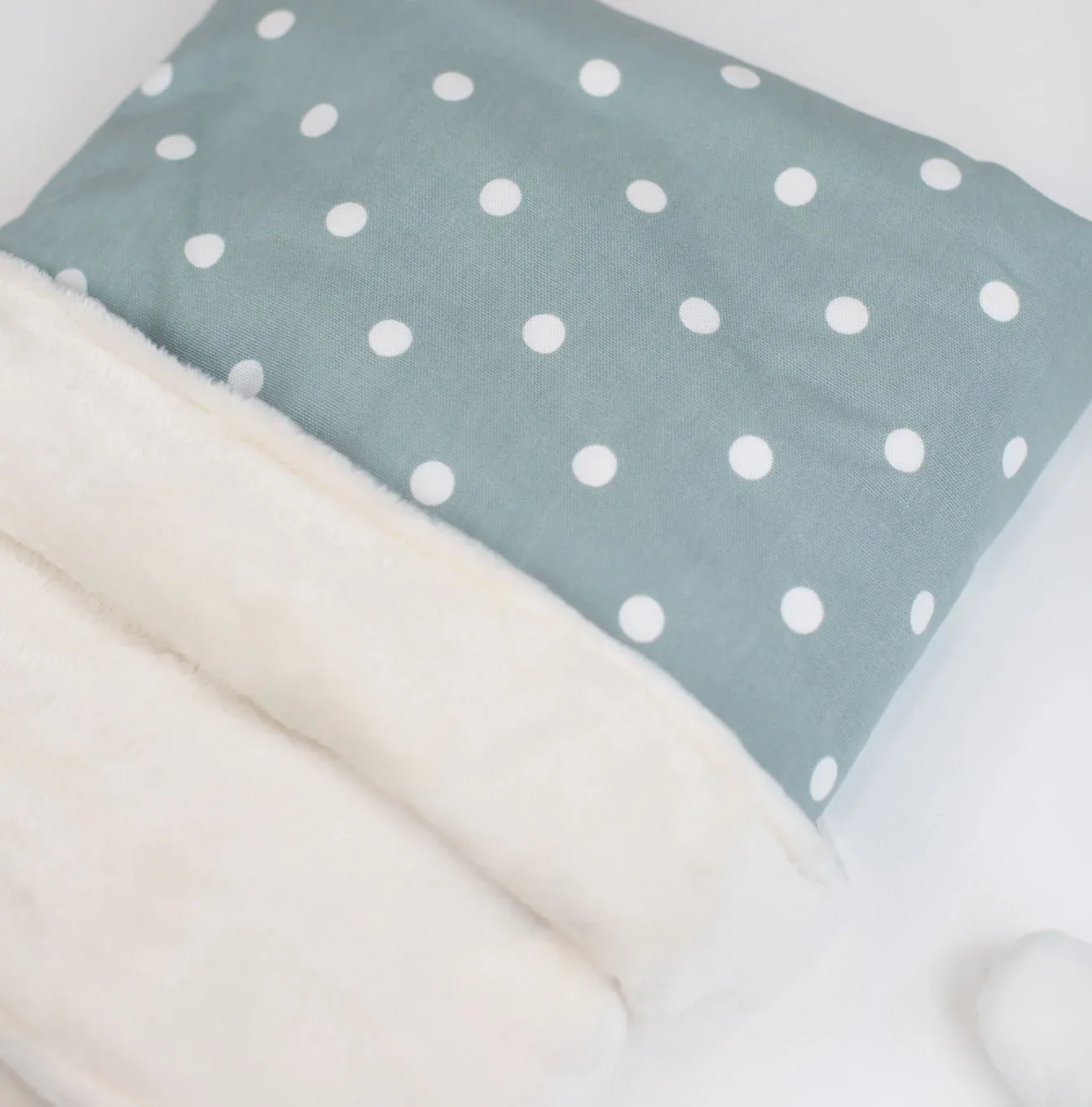 Cat & Kitten Blanket in Duck Egg Spot by Lords & Labradors - Image 2