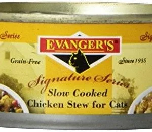Evanger's Signature Series Cuts & Gravy Slow Cooked Chicken Stew Canned Cat Food - 5 oz Cans - Case of 24