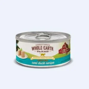 Whole Earth Farms Grain-Free Real Duck Recipe Canned Cat Food - 2.75 oz Cans - Case of 24
