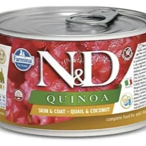 Farmina N&D Quinoa Skin & Coat Quail & Coconut Mini Canned Dog Food - 4.9 oz - Case of 6