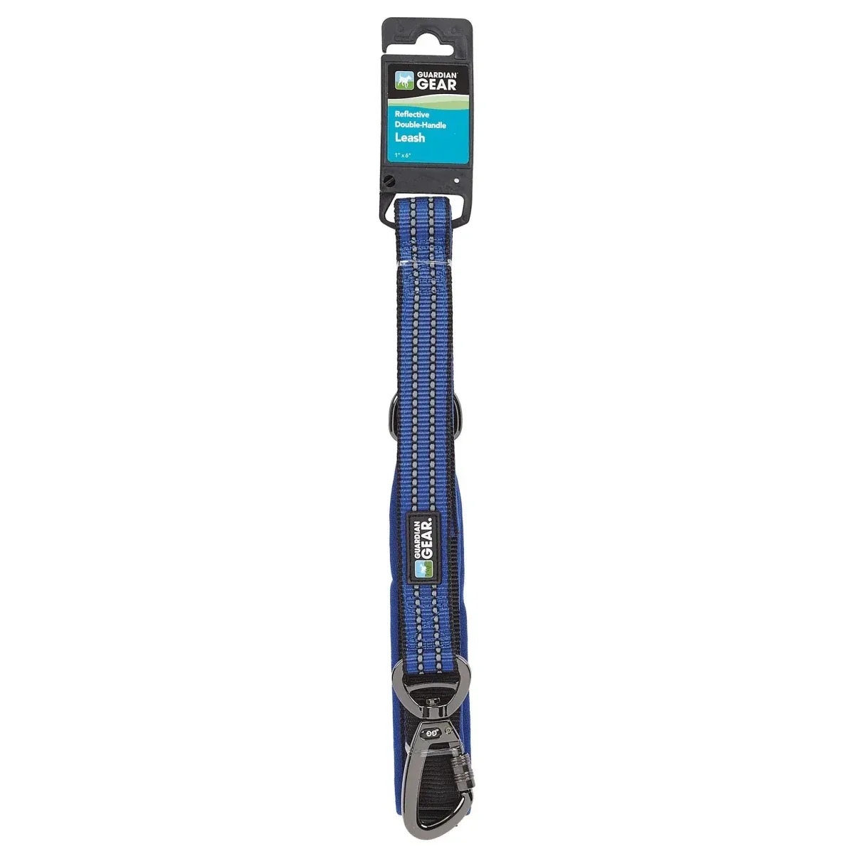 GG Reflect Dbl-Handle Dog Leash Blu 6 ft