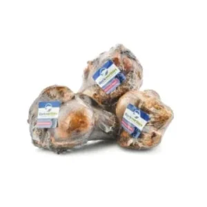 Barkworthies Knuckle Bone - 10 ct Case - Case of 1. This Case Pack is an assortment of 1 x Peanut Butter 1 x Acai 1 x Sweet Potato Pumpkin & Carrot Blend of Beef Bones for Dogs