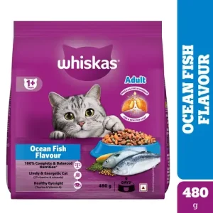 Whiskas Ocean Fish Flavour Adult Cat Dry Food (480g)