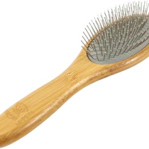 M PETS Bamboo Ball Pin Grooming Brush for Dogs and Cats (Brown)