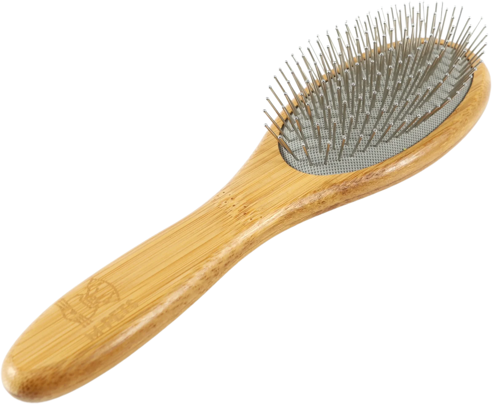 M PETS Bamboo Ball Pin Grooming Brush for Dogs and Cats (Brown)