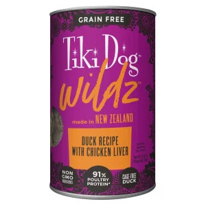 Tiki Dog Non-GMO Wildz Duck Wet Whole Dog Food - 13.2 oz Can - Case of 12