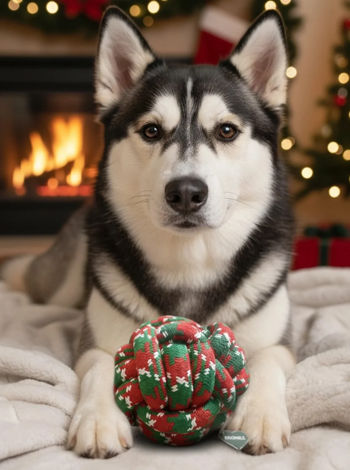 HOLIDAY ROPE BALL DOG TOY - Image 2