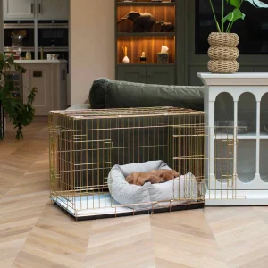 Dog Crate with Cosy & Calming Puppy Crate Bed in Regency Stripe by Lords & Labradors
