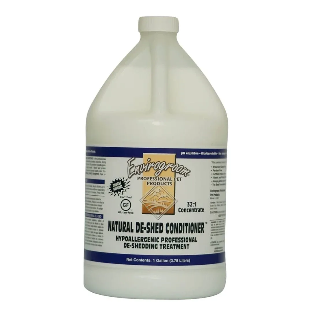 Envirogroom Natural De-Shed 32:1 Hypo Allergenic Conditioner, 1 Gallon
