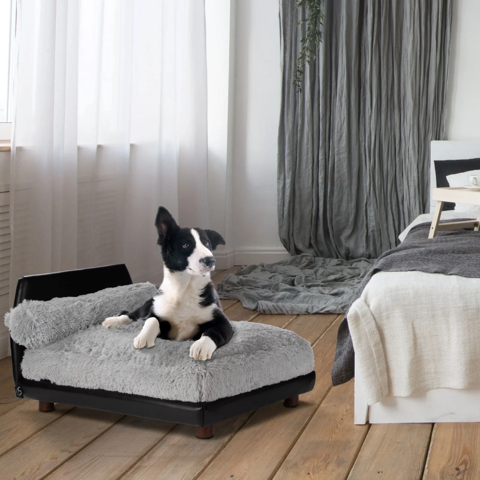 Club Nine Pets Lido Orthopedic Dog Bed in Grey - Image 2