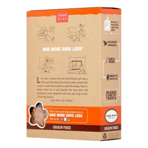 Cloud Star Grain-Free Wag More Bark Less Peanut Butter & Apples Oven Baked Dog Biscuit Treats - 14 oz Box
