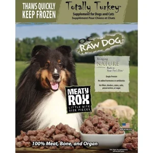 OC Raw Frozen Foods Totally Turkey Meat Only Meaty Rox - 2 lb Bag