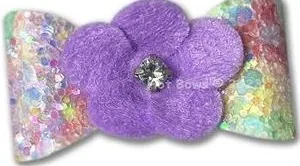 Lavender Flower Hair Bow