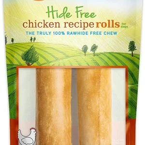 Canine Naturals Hide-Free Chicken Rolls Natural Dog Chews - 7 Inch - 7.6 oz - 2 Count