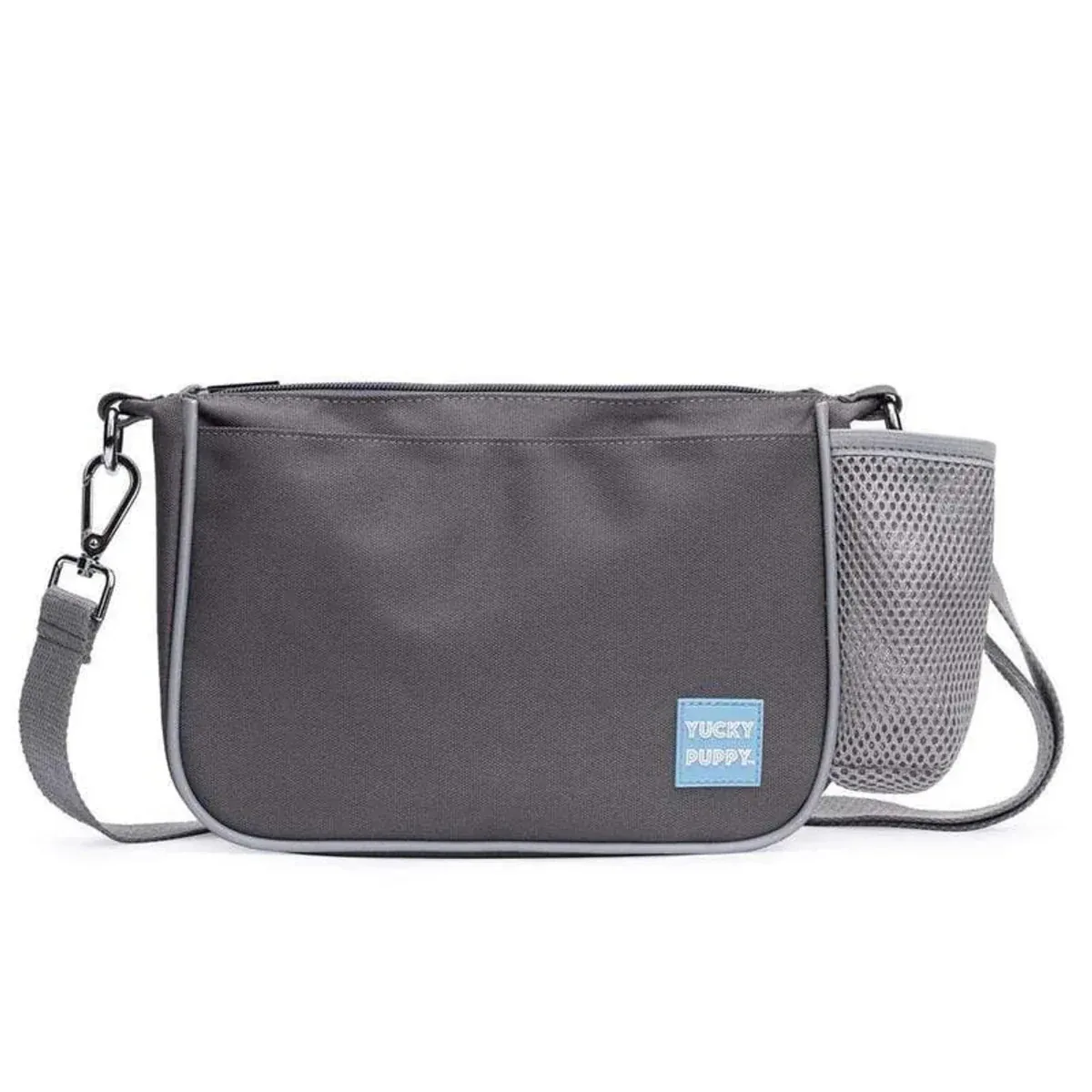 Black + Gray Yucky Puppy crossbody dog walking bag - Image 2