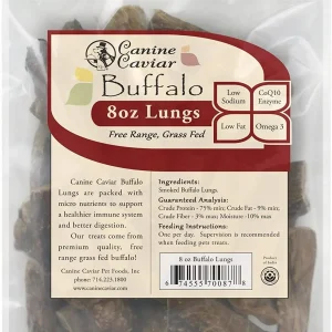 Canine Caviar Buffalo Lungs Natural Dog Chews - 8 oz