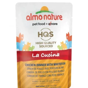Almo Nature HQS La Cucina Chicken with Pineapple in Gravy - 1.94 oz Pouches - Case of 24