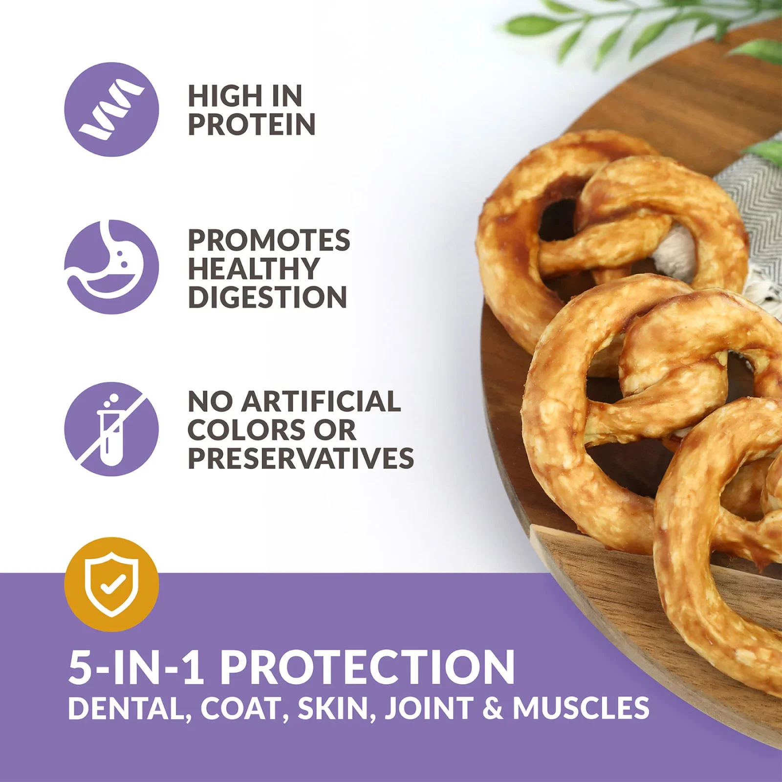 Wild Eats Collagen Pretzel Duck Flavor Dog Treats - Image 2