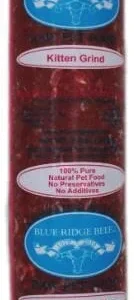 Blue Ridge Beef Frozen Food Kitten Formula Grind Cat Chubs - 2 lb Chub