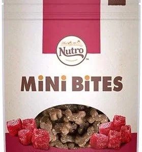 Nutro Mini Bites Beef Crunchy Dog Treats - 4.5 oz - Case of 8