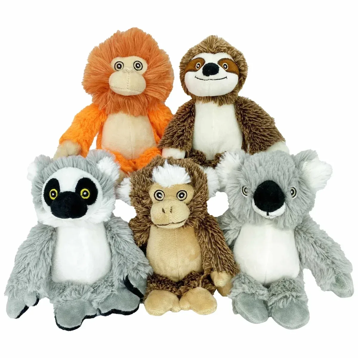 Multipet Minipet Bark Buddies Pet Plush Dog Toy Assorted Animals 6 in - Image 2