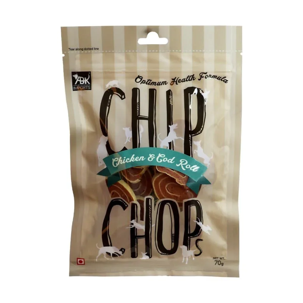 Furlicks Skin & Coat Supplement and Chip Chops Chicken and Codfish Rolls Treats Combo for Dogs - Image 2