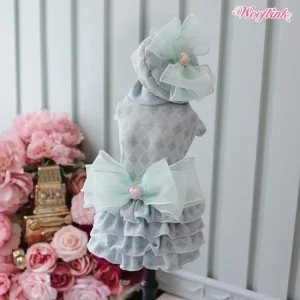 Wooflink Diamant De Carnaval Dress in Dusty Blue