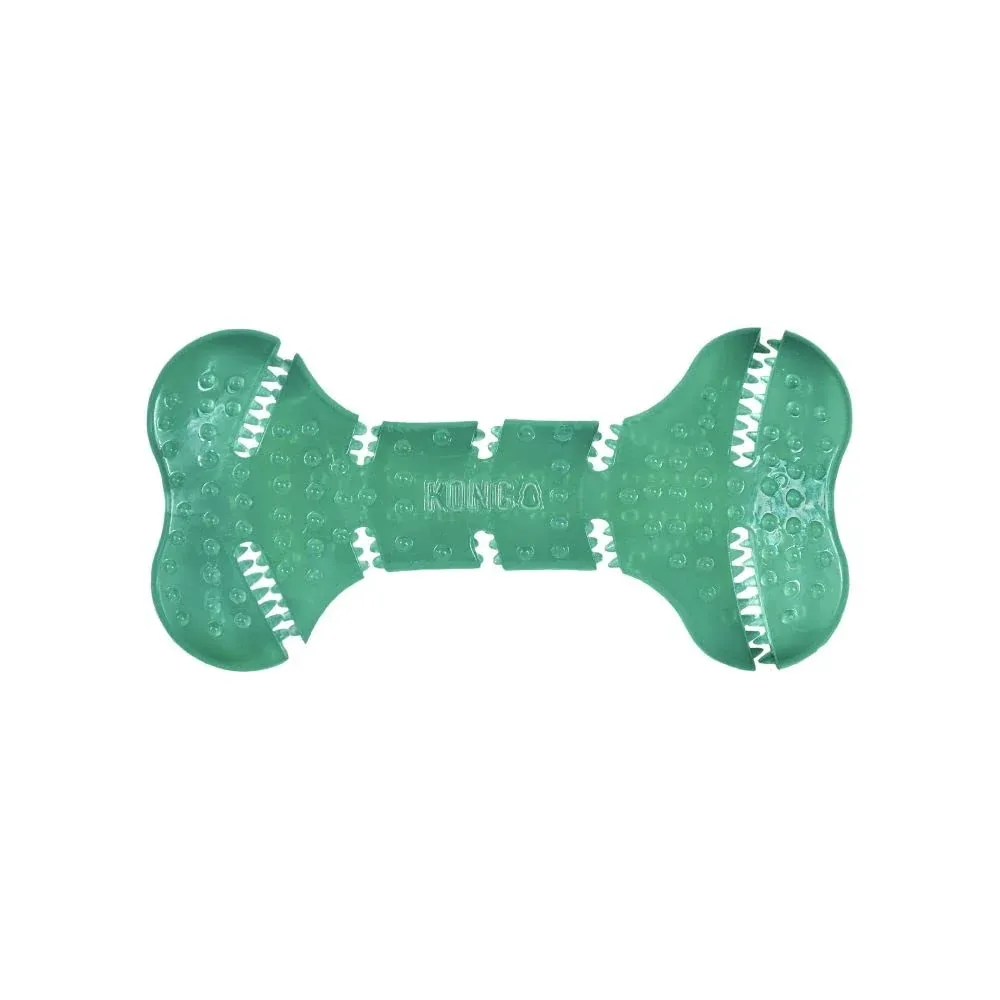 Kong Squeezz Dental Bone Toy for Dogs (Green)