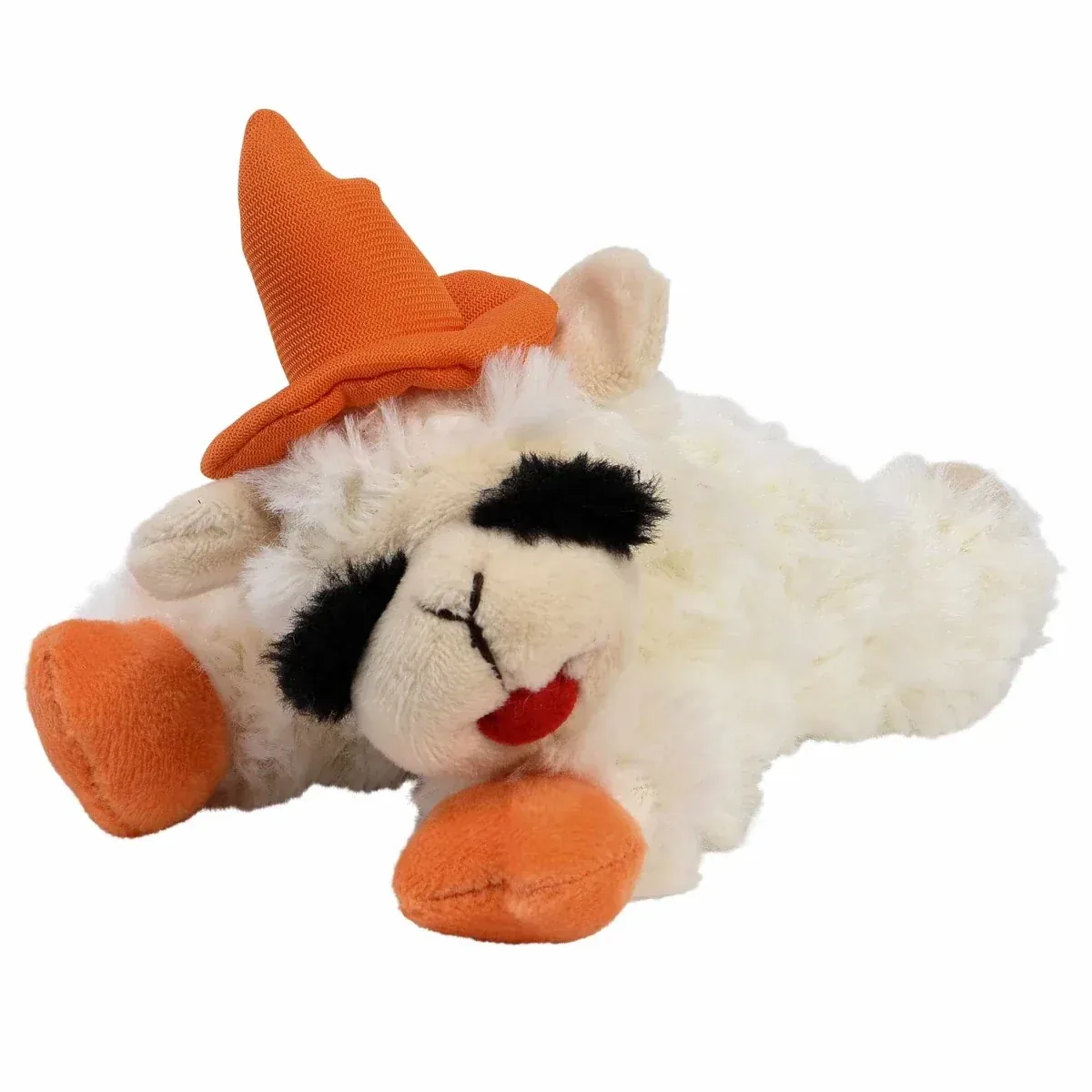 Multipet Halloween Lamb Chop 6.5 with Orange Hat & Paws - Image 2