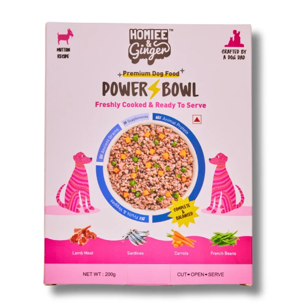Homiee & Ginger Power Bowl Surf & Turf, Fish Fiesta and Chicken & Barley Fresh Food for Dogs Combo - Image 2