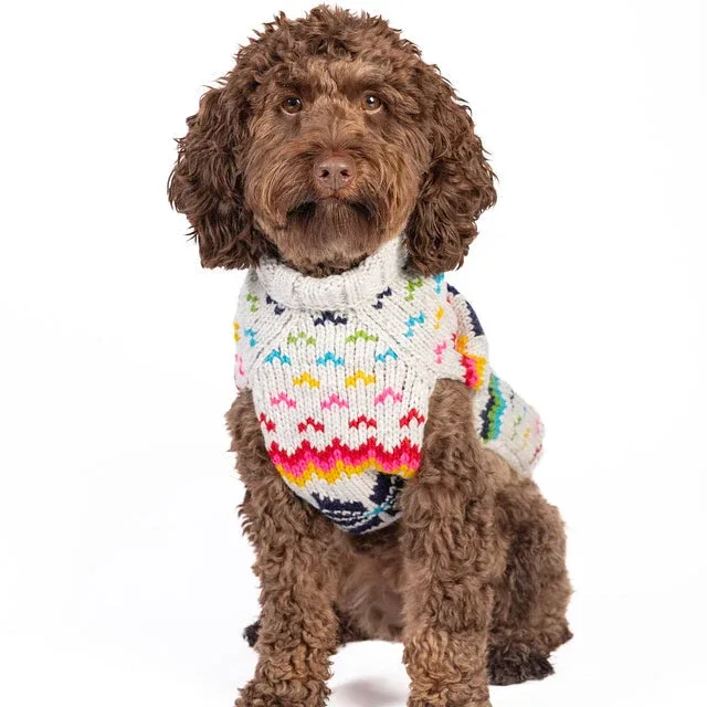 Rainbow Snowflake Dog Sweater - Image 2