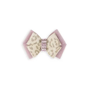 Susan Lanci Baby Cheetah & Rosewood Double Nouveau Bow Hair Bow
