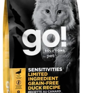 Petcurean GO! Sensitivities LID Grain-Free Duck Recipe Dry Cat Food - 8 lb Bag